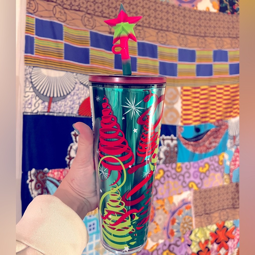 Starbucks Holiday Tumbler Grande with Star Straw Topper